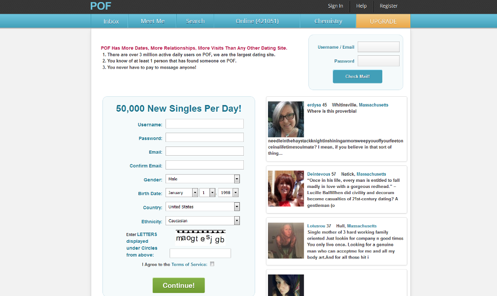 Plentyoffish sign in member